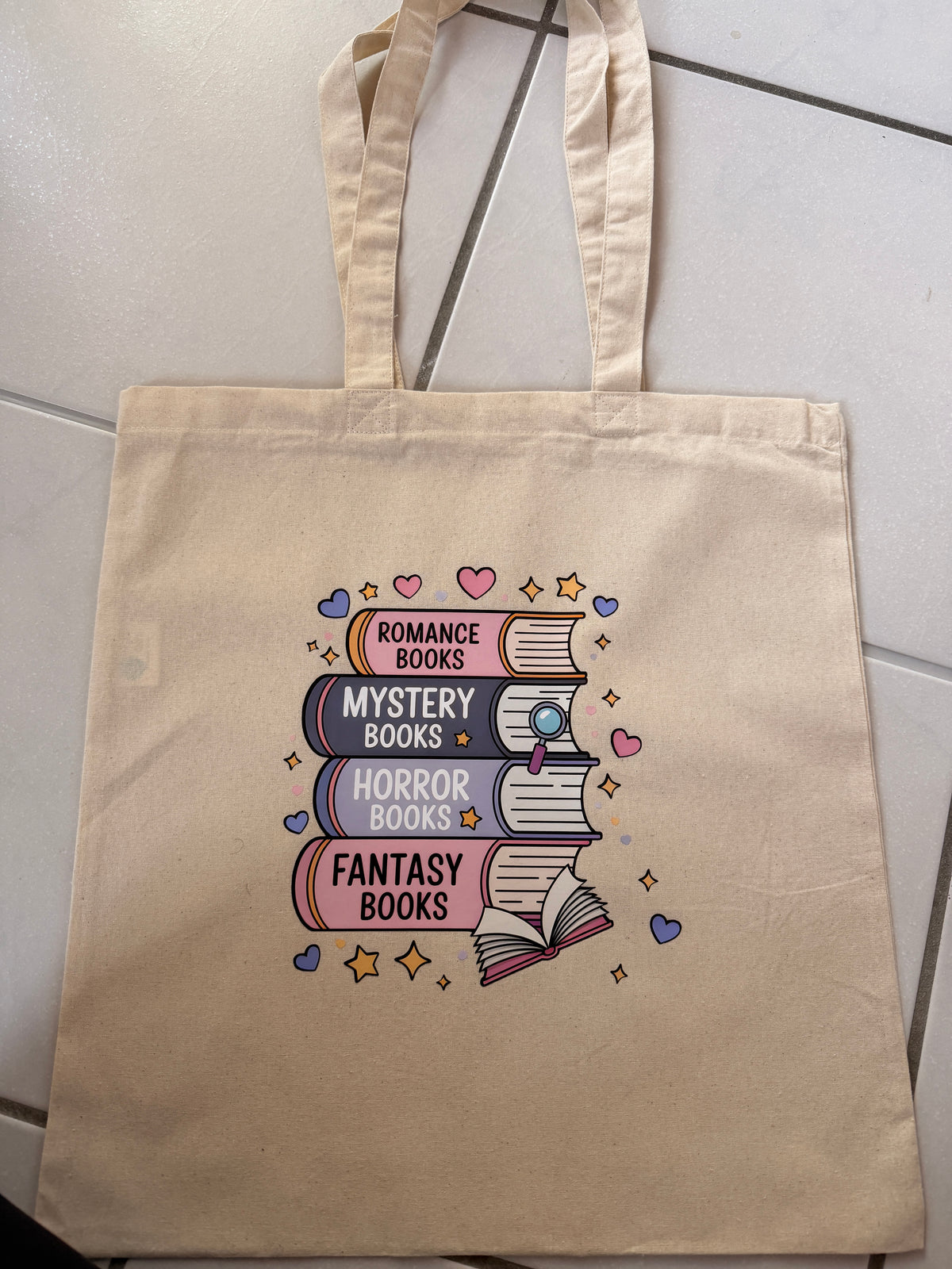 Book Genres Tote Bag – Stofftasche