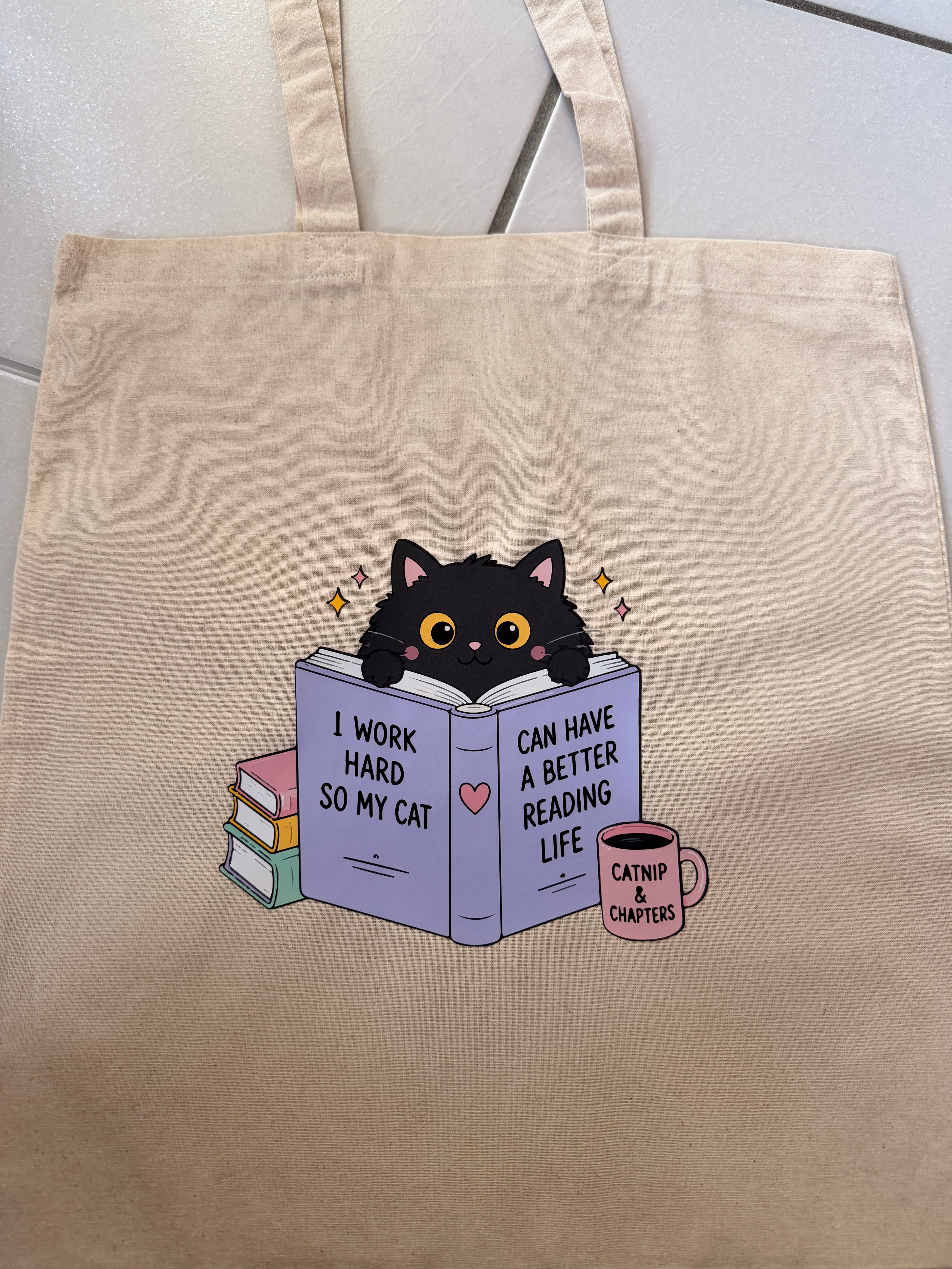 Cat Book Lover – Stofftasche
