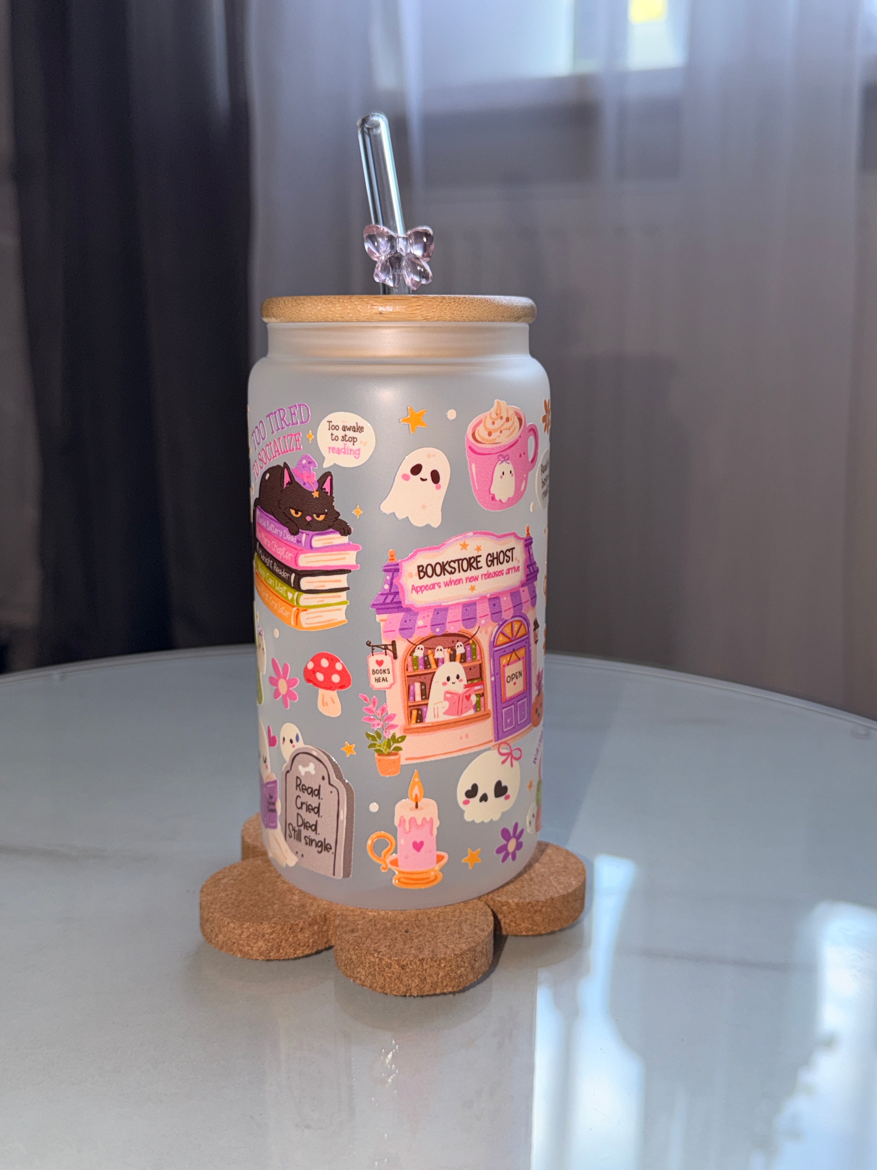 Halloween Books Trinkglas | 16 oz