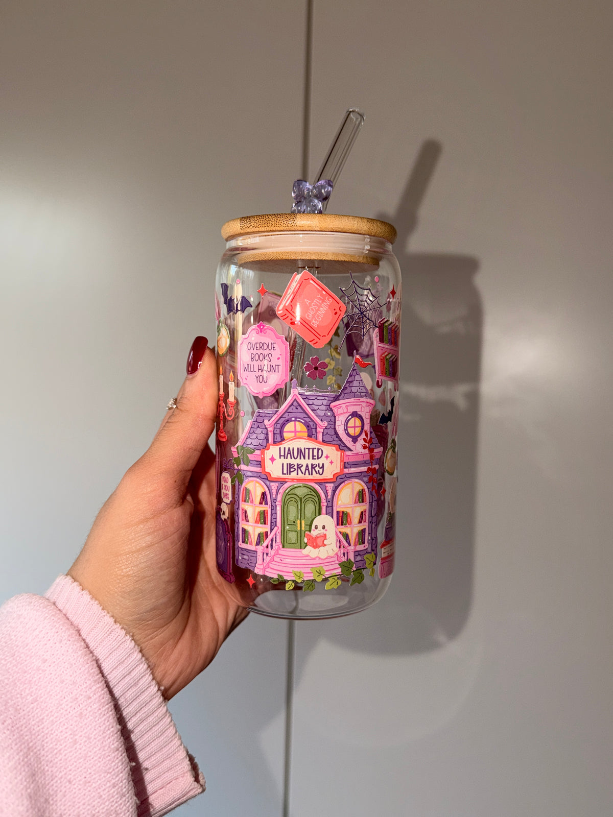 Haunted Book Trinkglas | 16 oz