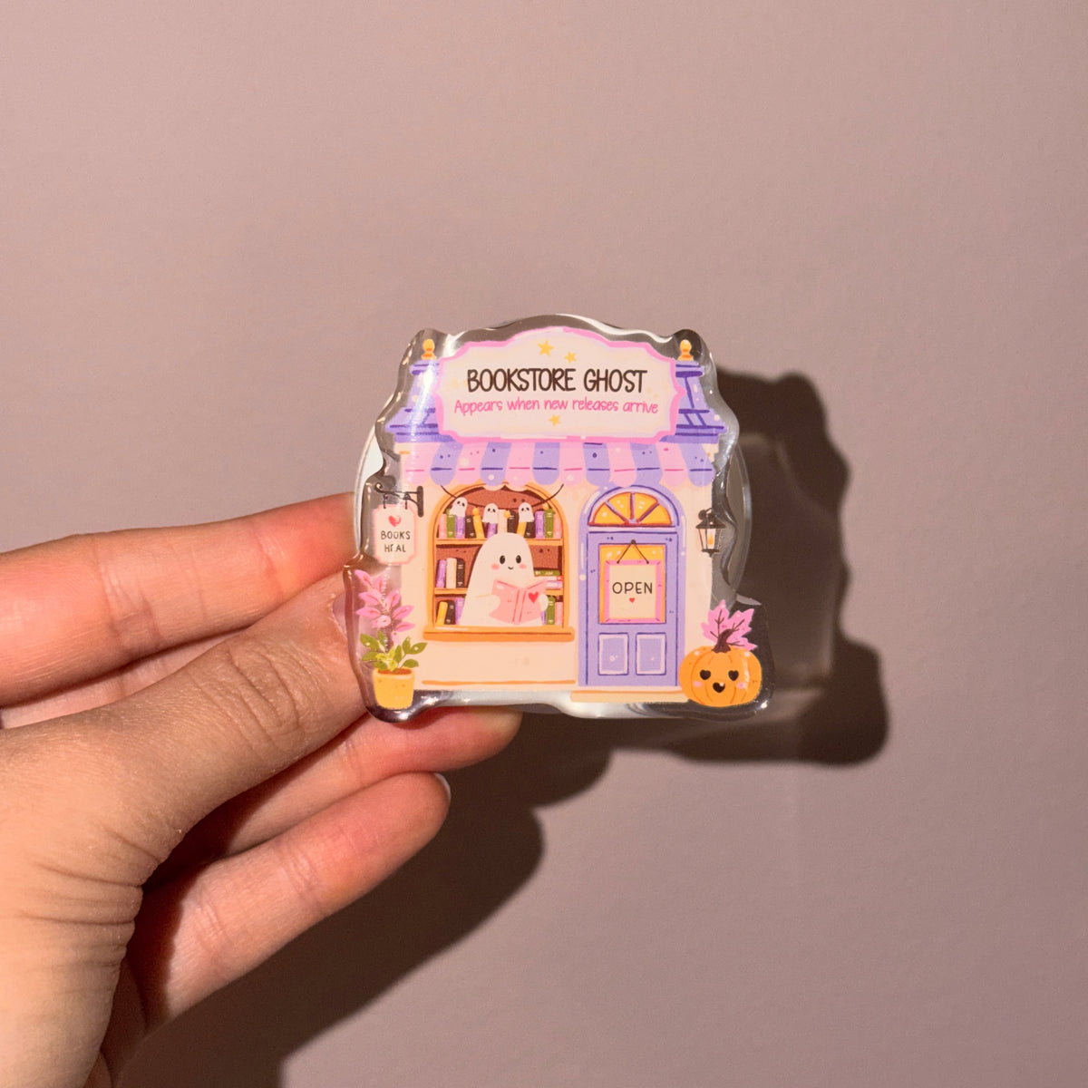 Bookstore Ghost E-Reader / Phone Grip