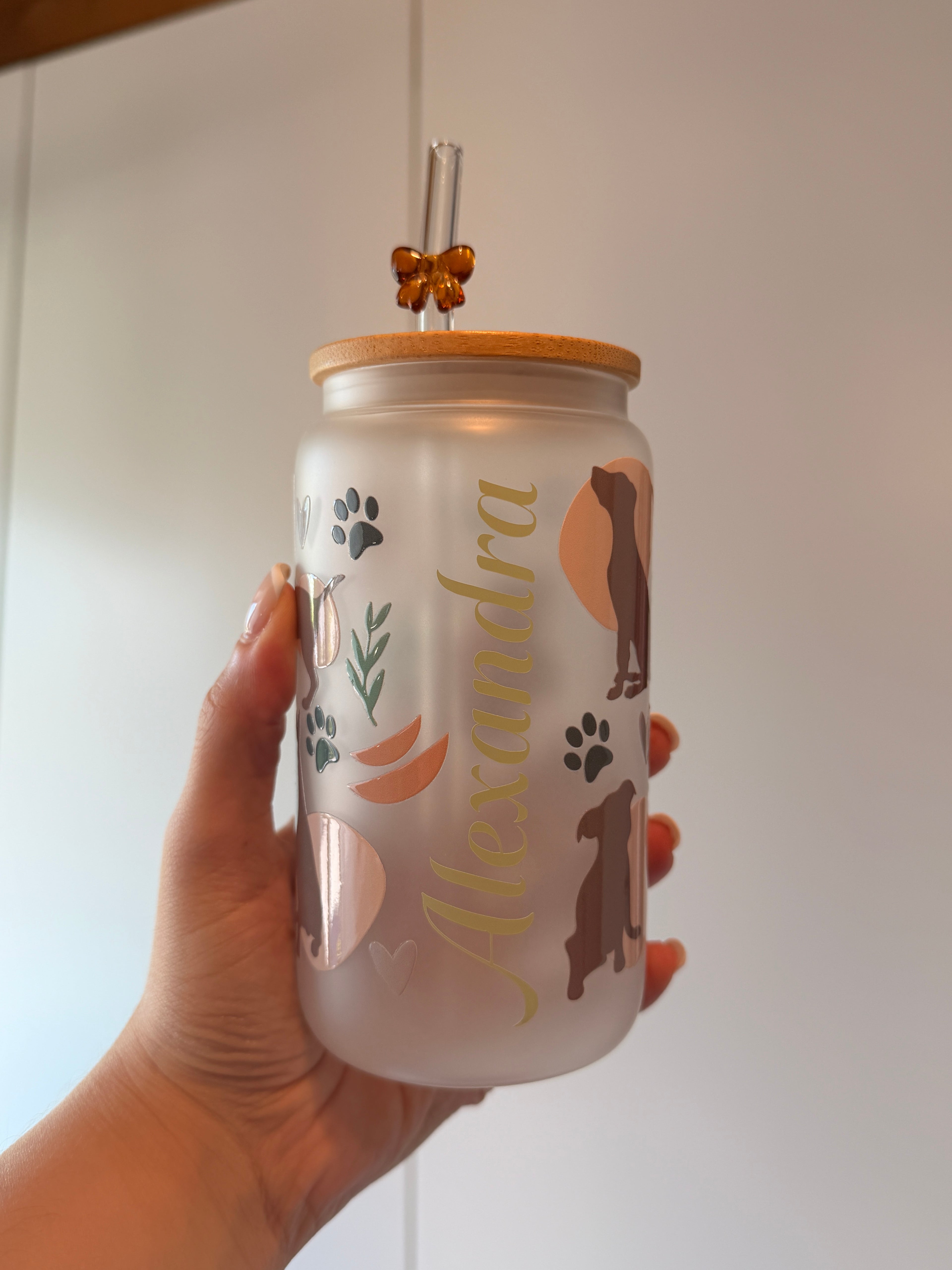 Boho Dog Trinkglas | 16 oz 🍋