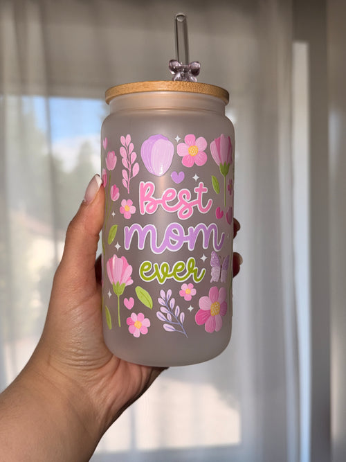 Best Mom Ever Reading Set - Trinkglas & Lesezeichen