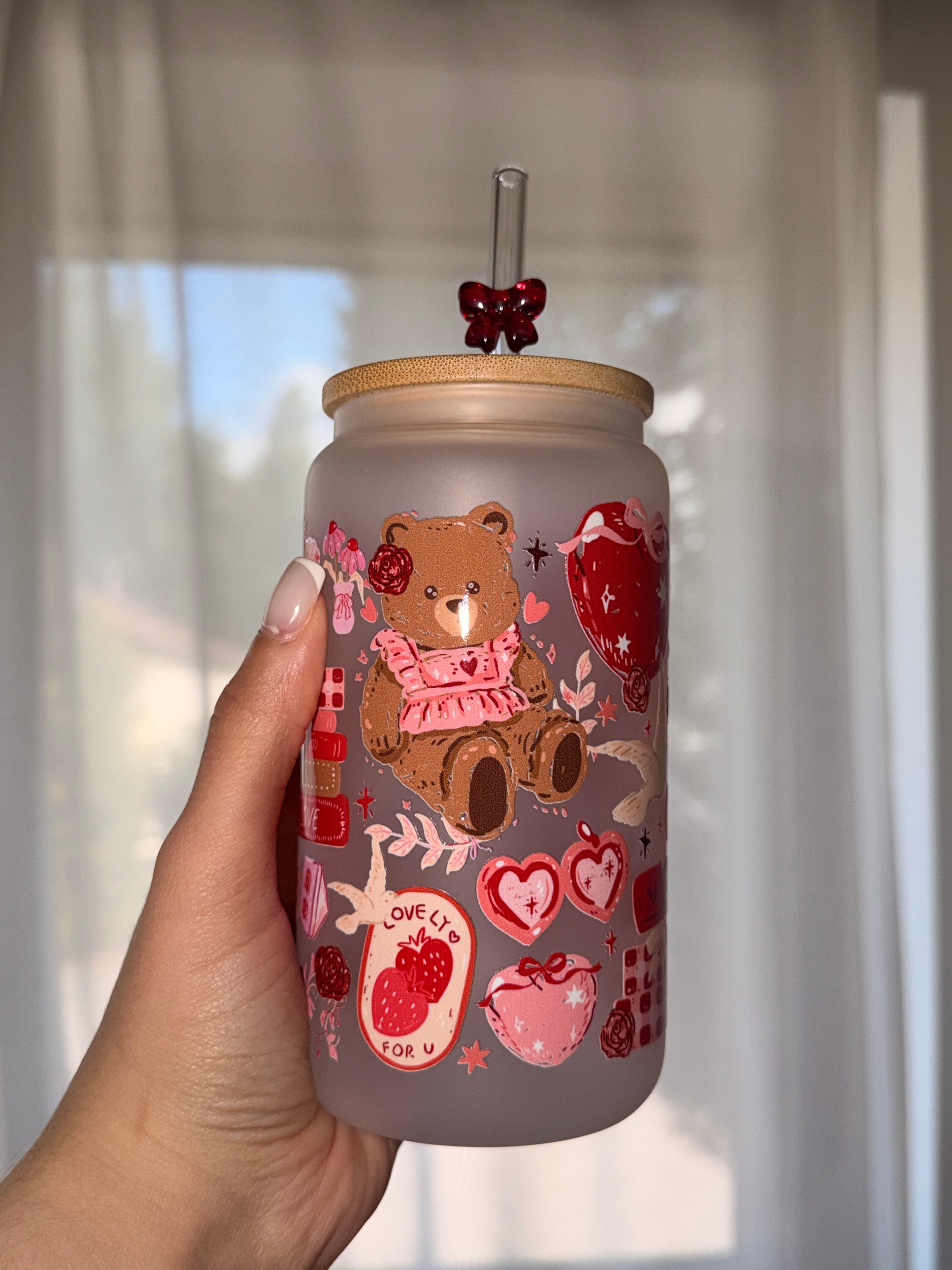 Sweet Bear Reading Set – Trinkglas & Lesezeichen