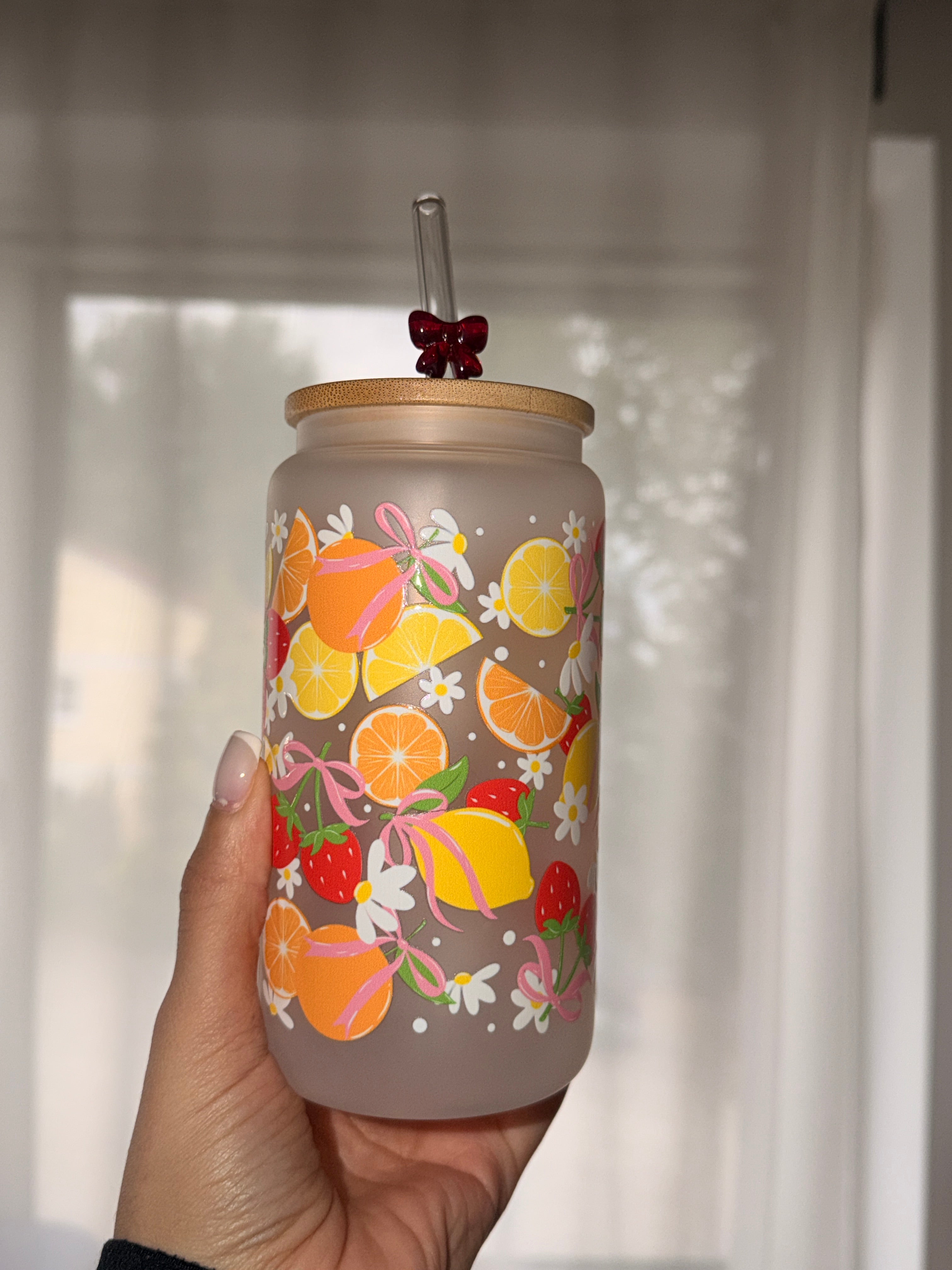 Summer Fruit Salad Trinkglas | 16 oz 🍋🍓