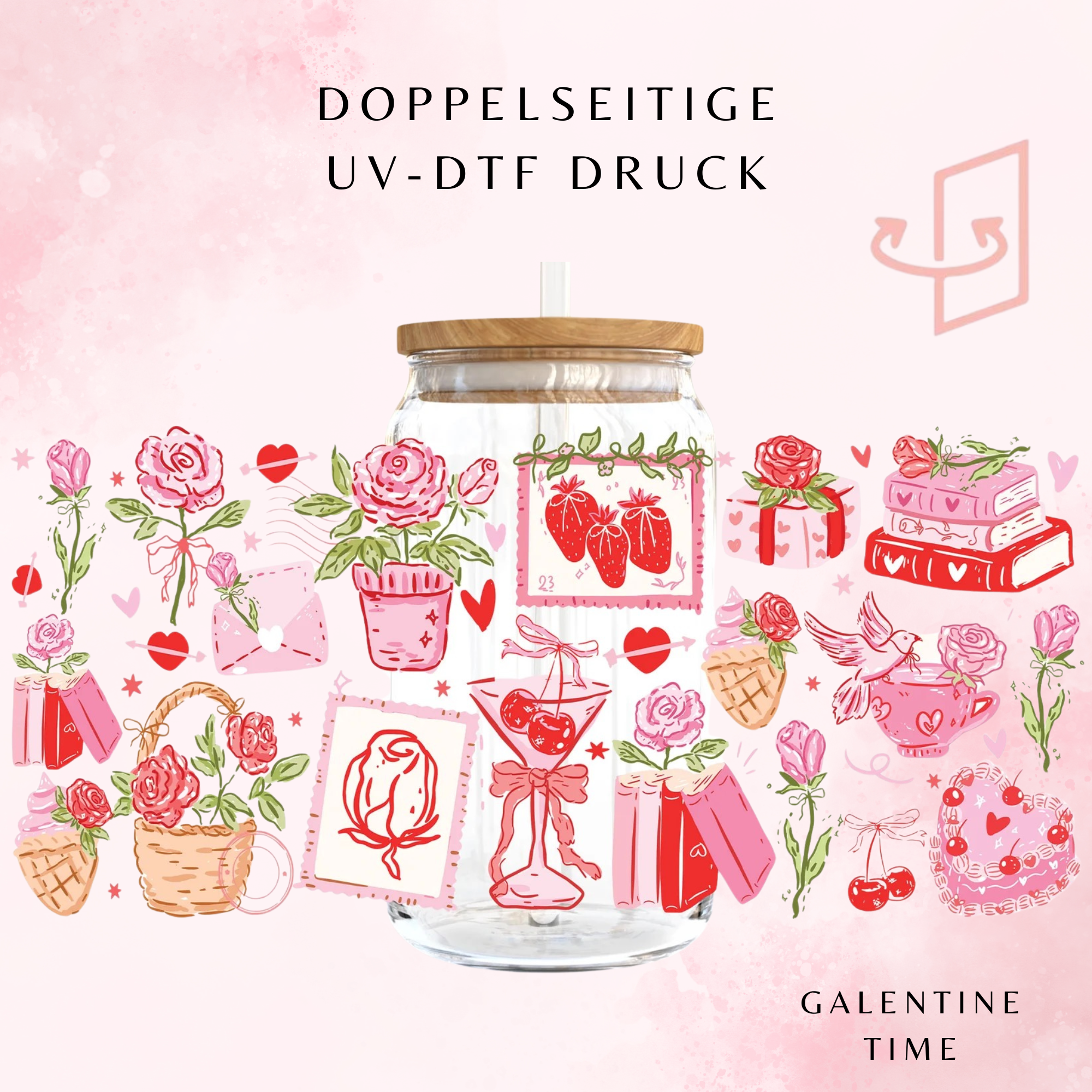 Galentine Time Trinkglas | 16 oz 🎀