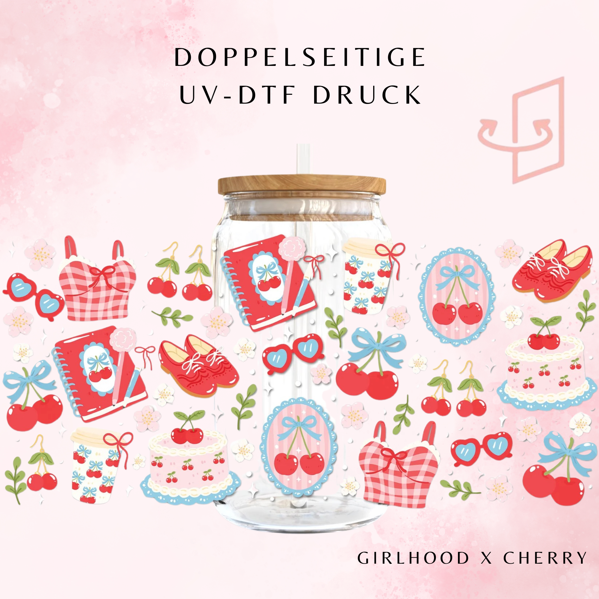 Girlhood x Cherry Trinkglas | 16 oz🍒💖🎀
