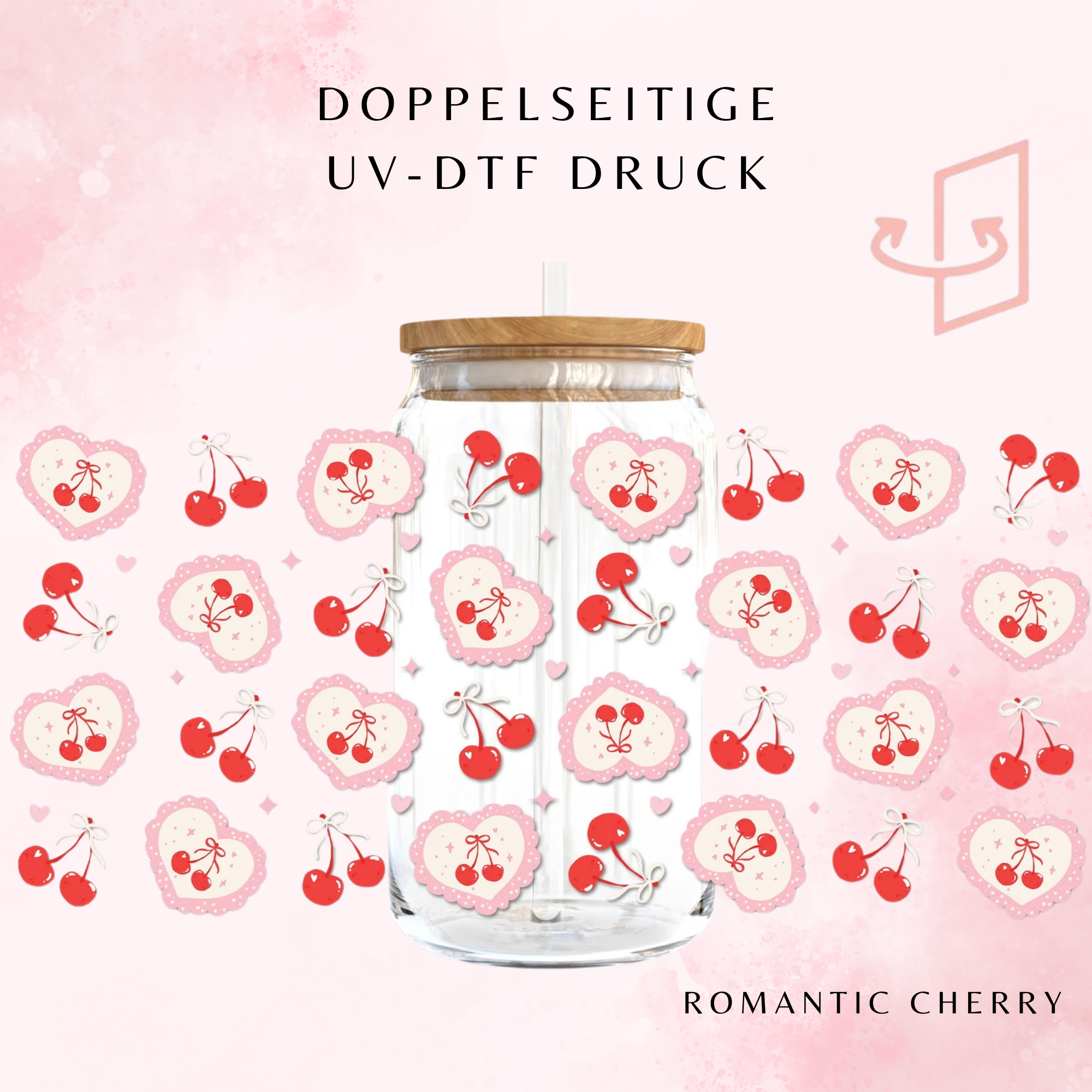 Romantic Cherry Trinkglas | 16 oz 🍒💖