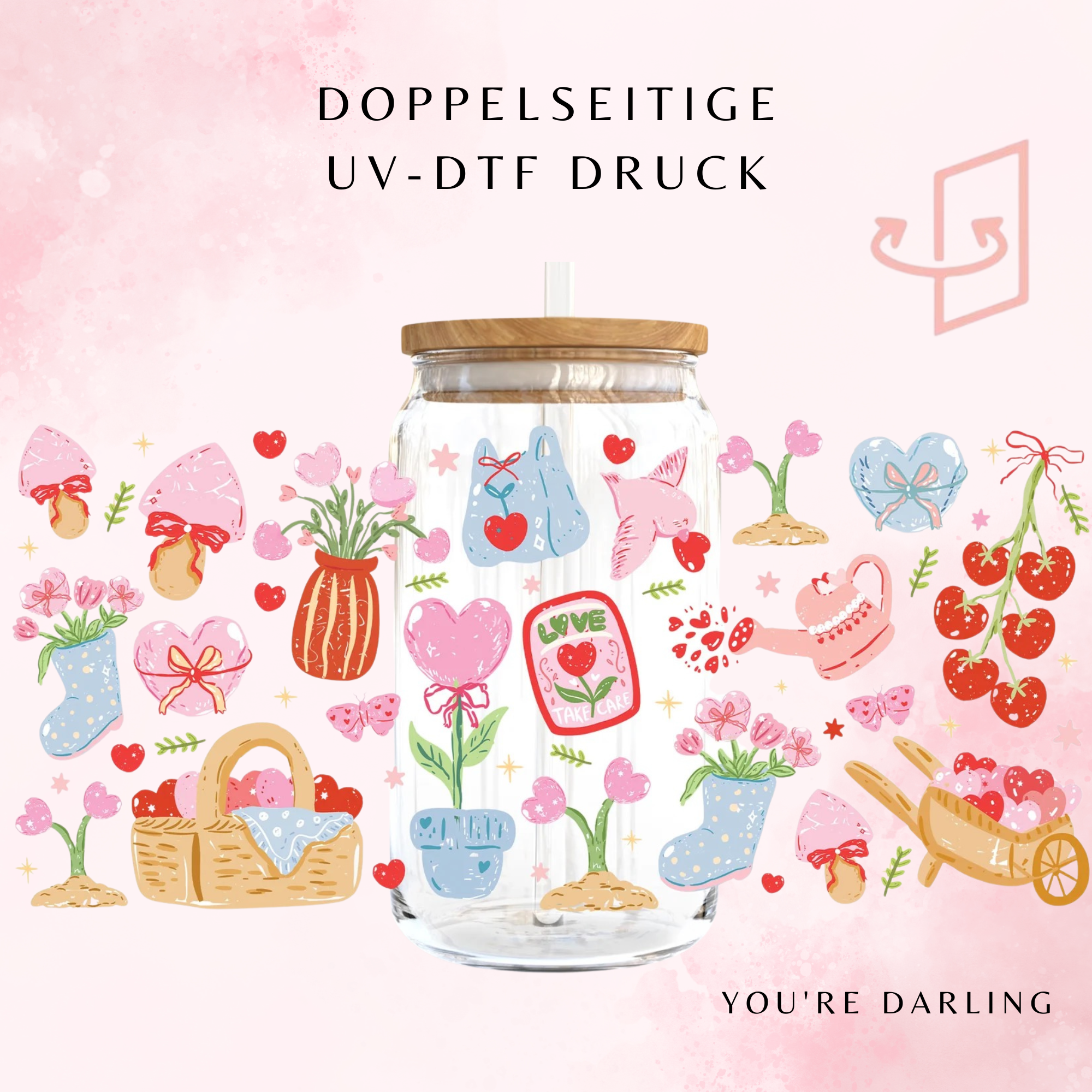 You're Darling Trinkglas | 16 oz 🌷💖