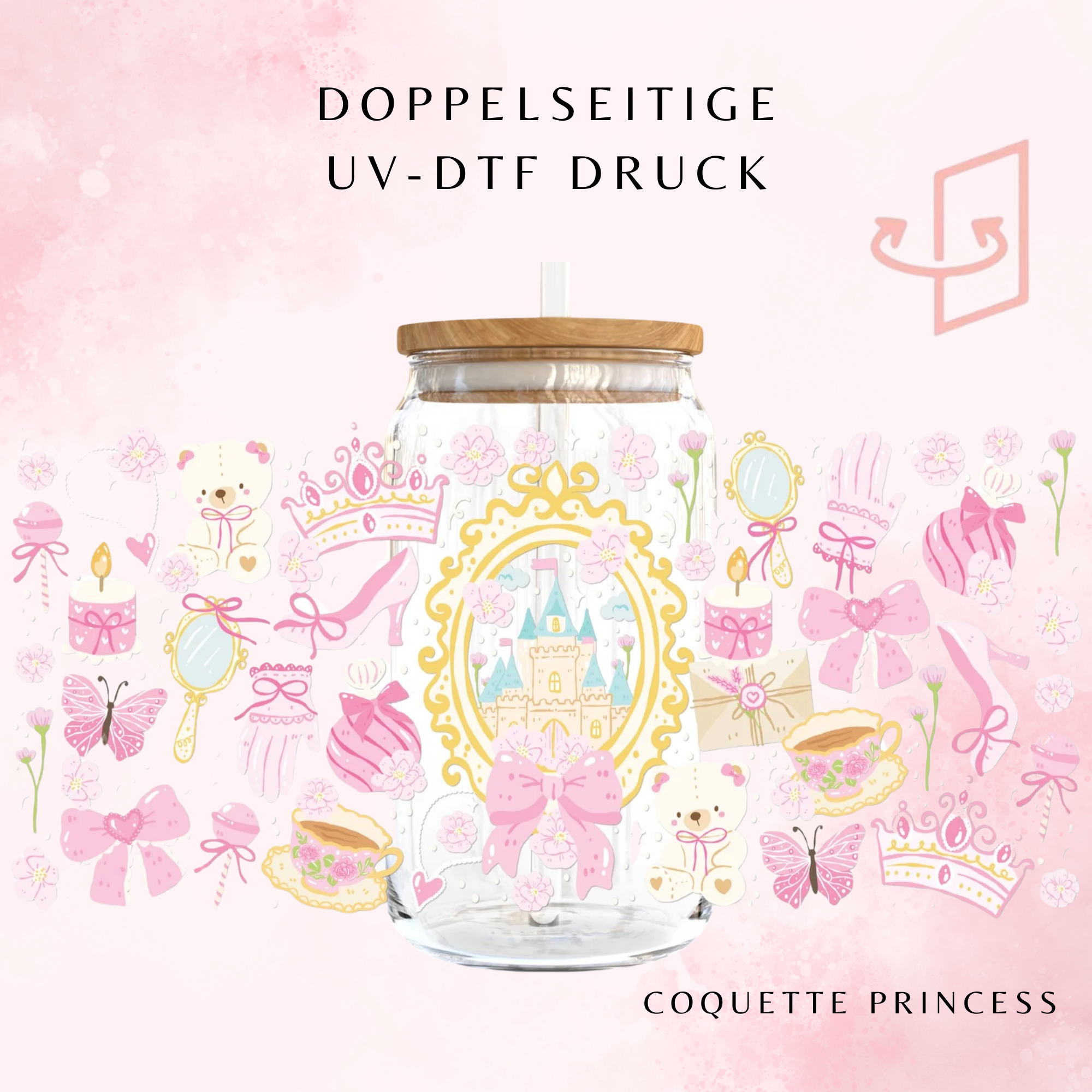 Coquette Princess Trinkglas | 16 oz 👑🎀