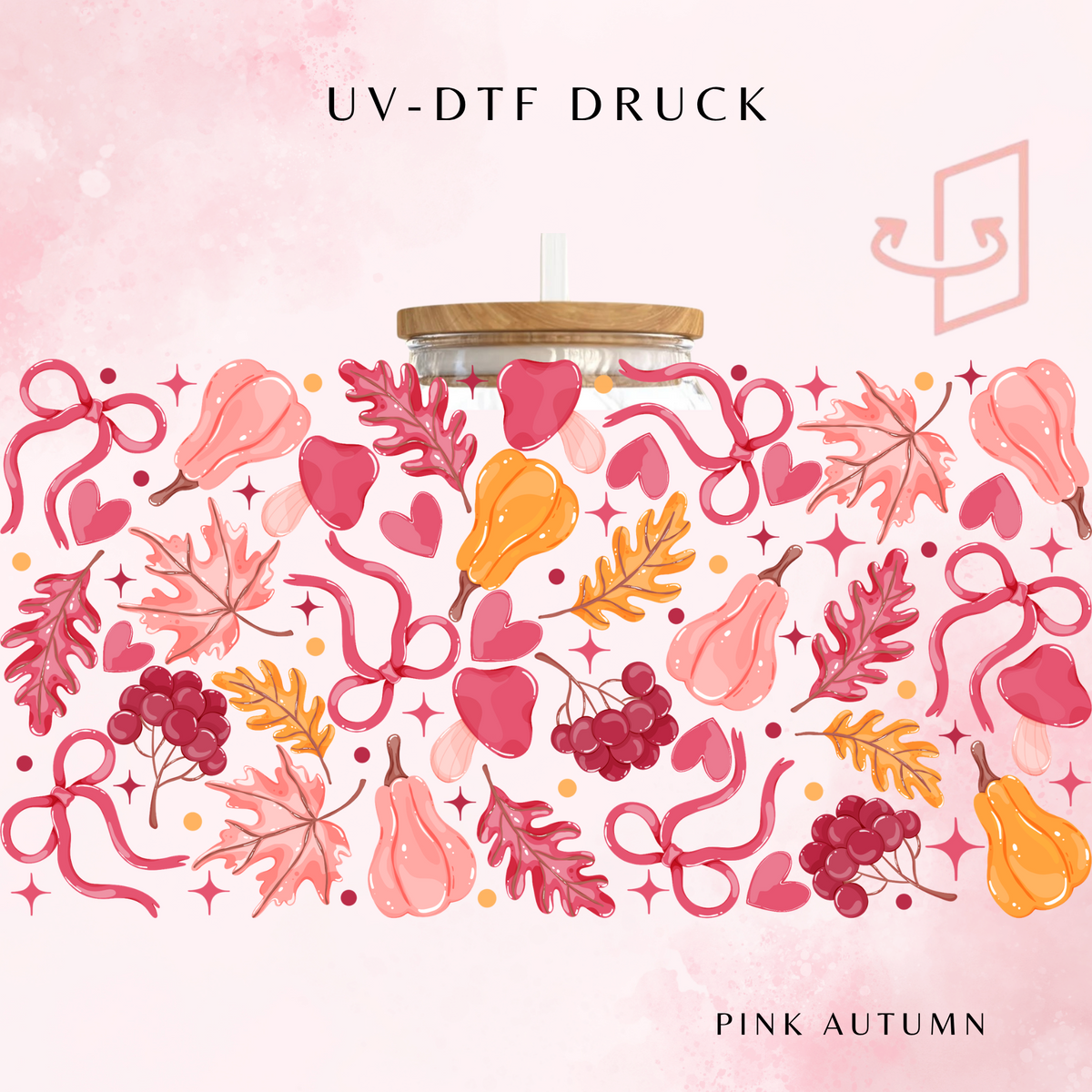 Pink Autumn Trinkglas | 16 oz