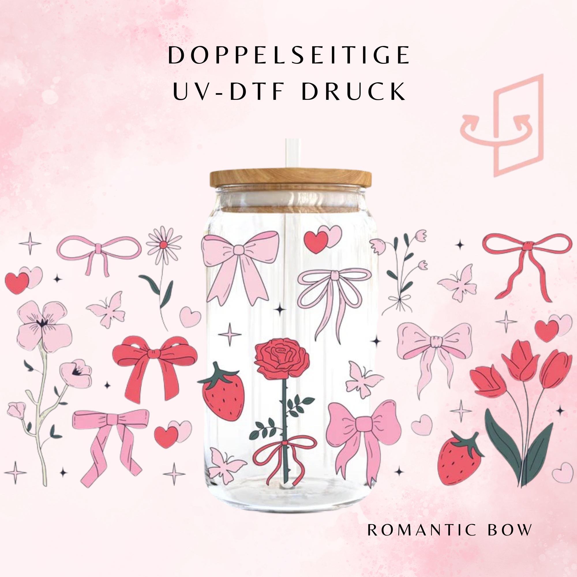 Romantic BowTrinkglas | 16 oz 🎀