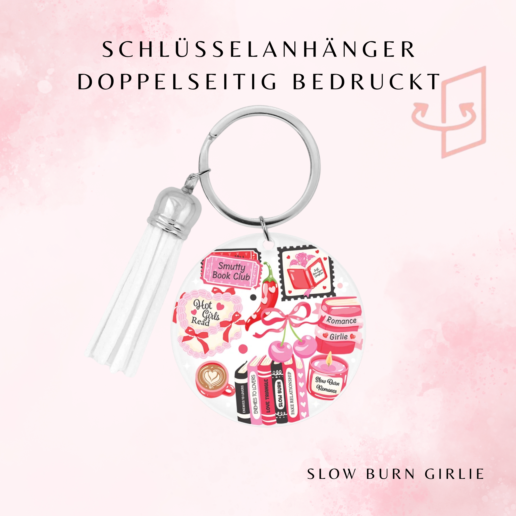 Slow Burn Girlie Schlüsselanhänger 📚🎀✨