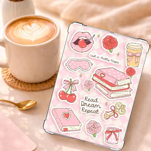 Bookish Girly Kindle Insert