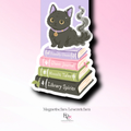 Magnetisches Lesezeichen – Cat with Books