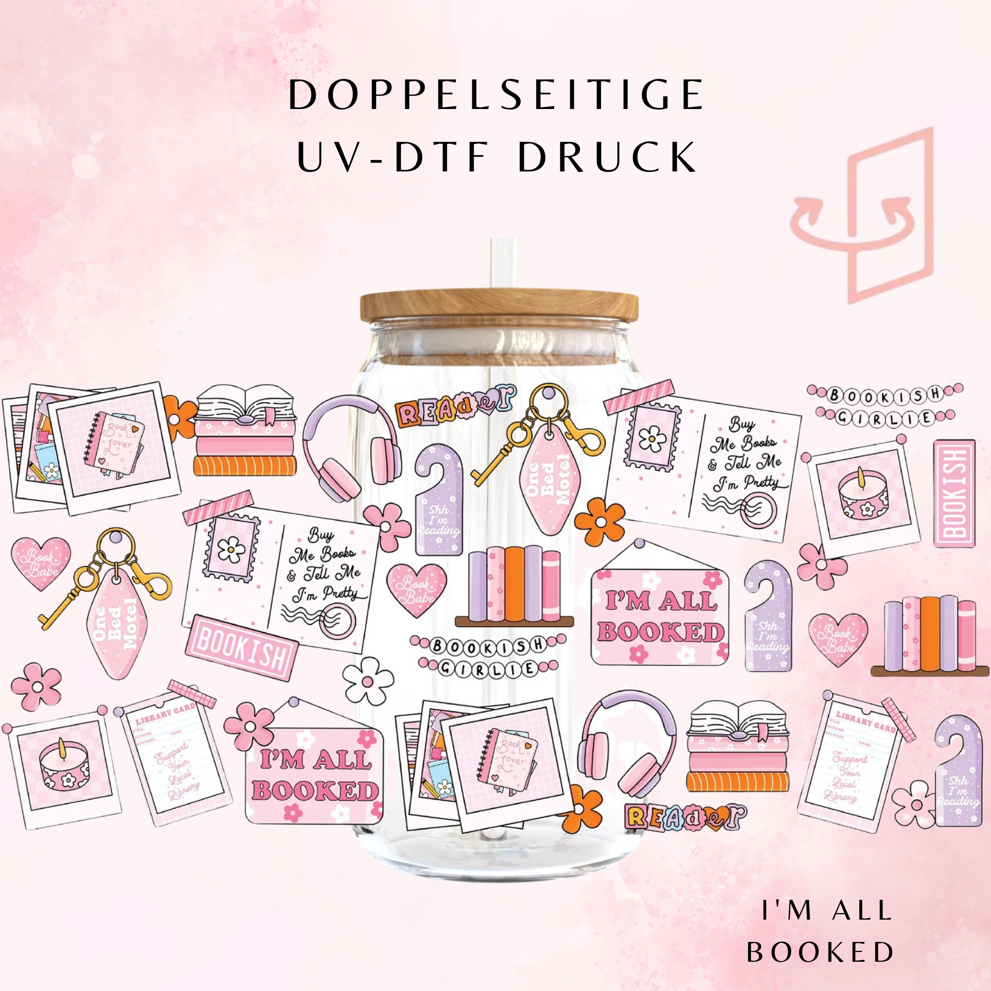 NEU I'm All Booked Trinkglas | 16 oz