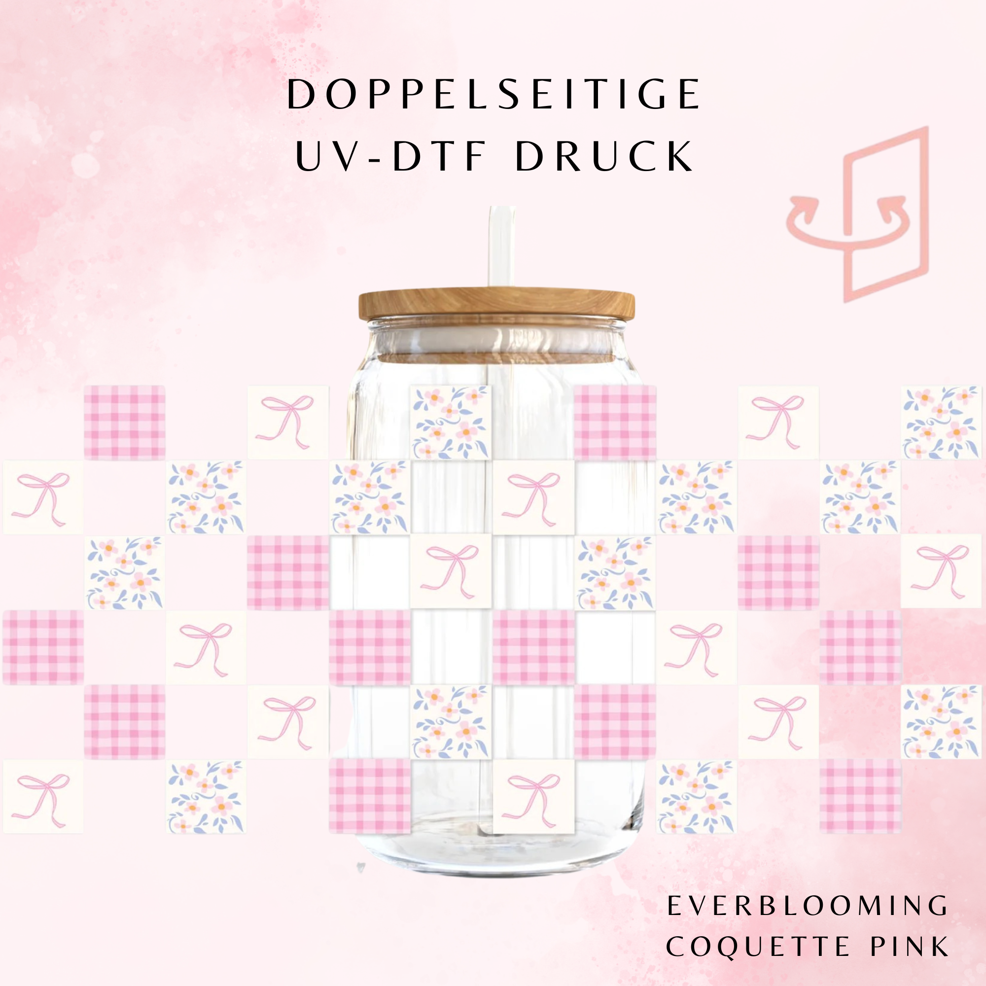 Everblooming Coquette Pink Trinkglas | 16 oz