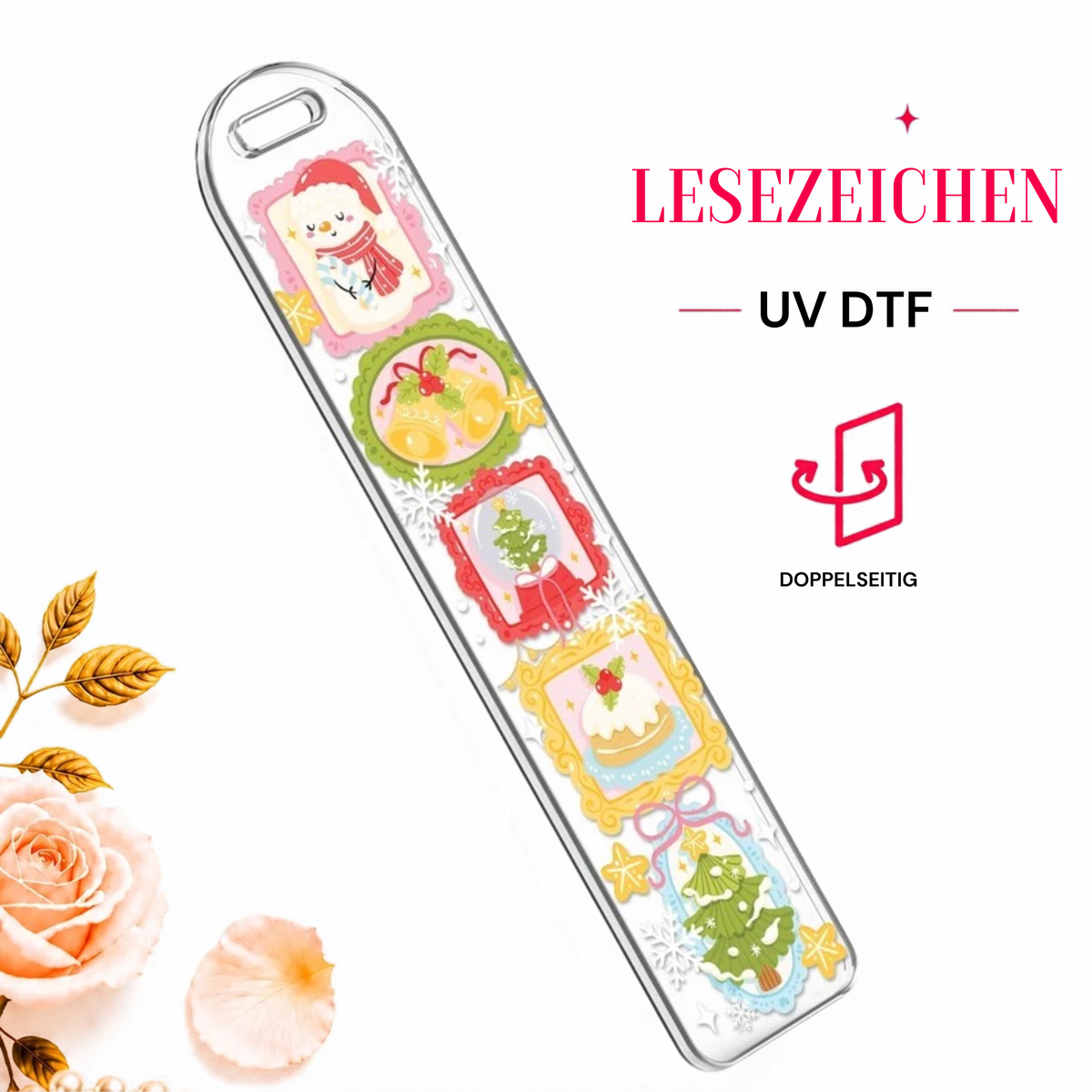 Christmas Potraits Bookmark - UV-DTF